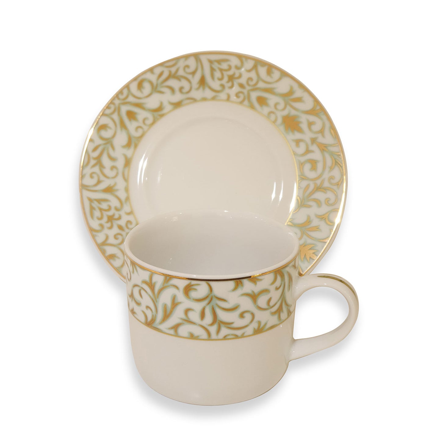 Dankotuwa Laryn Gold 6+6 كوب شاي وصحن - Lryngold-