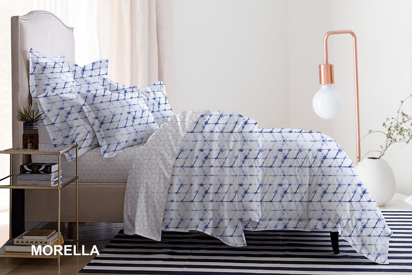 VEGORA PRINTED MICROFIBER MORELLA 4PC DUVET COVER SET - 83008810