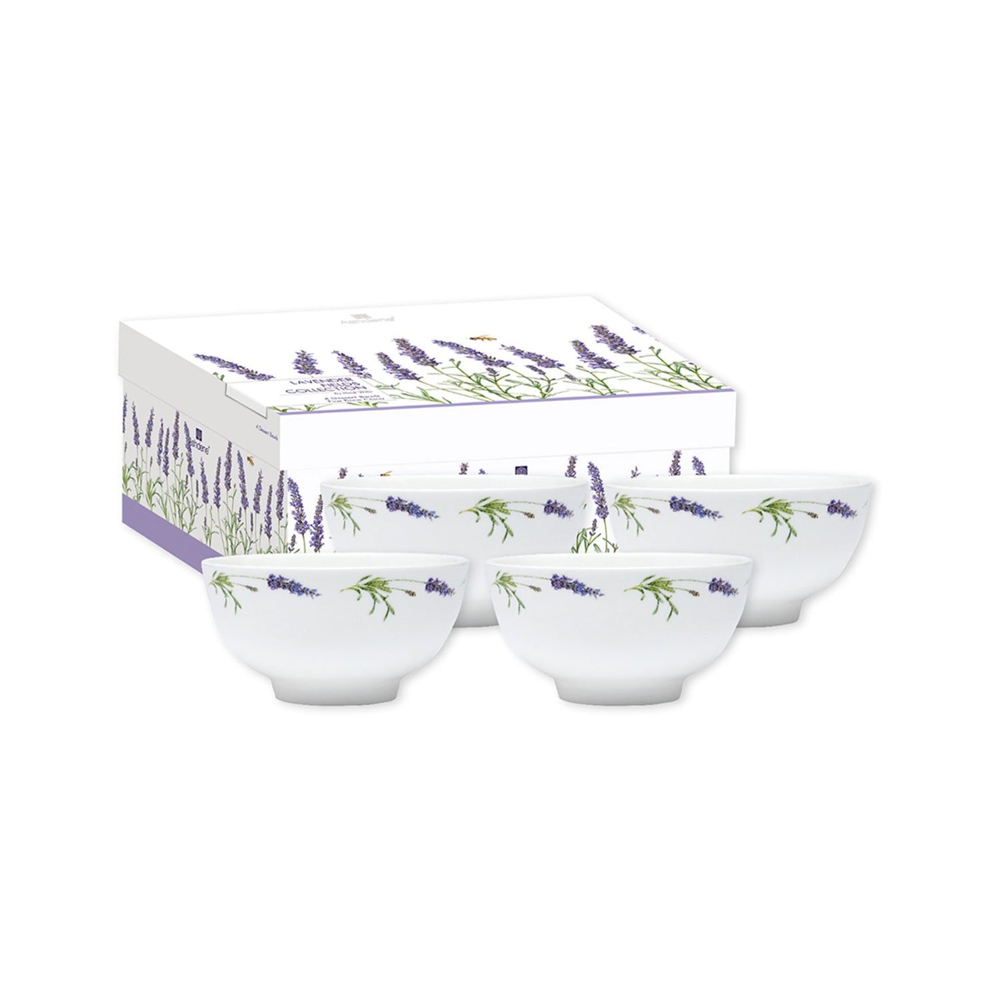 ASHDENE LAVENDER FIELDS DESSERT BOWL SET OF 4 - 519006