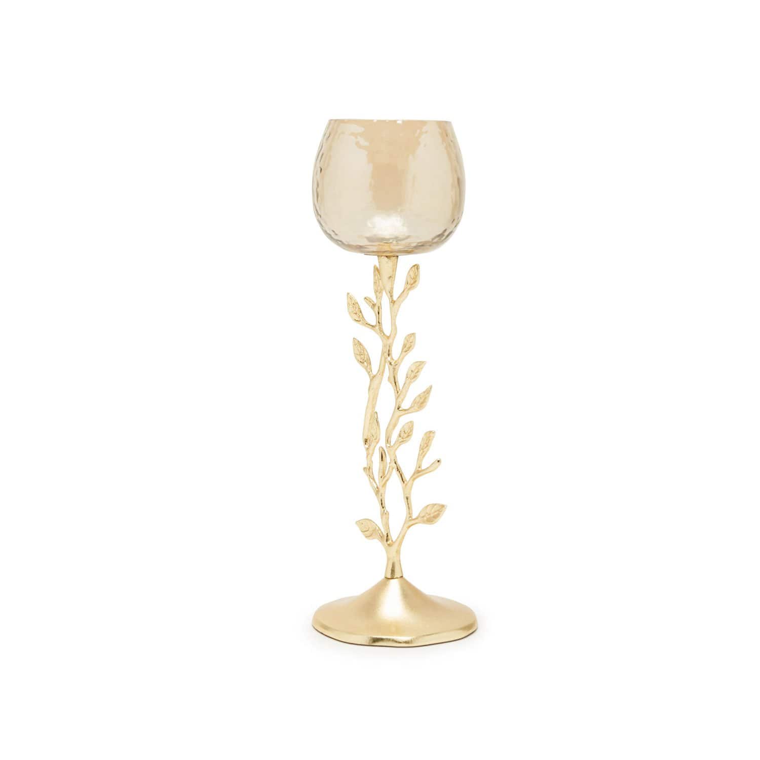 BIRCH VOTIVE CANDLE HOLDER SMALL NICKEL GOLD  FINISHED - 1218355S