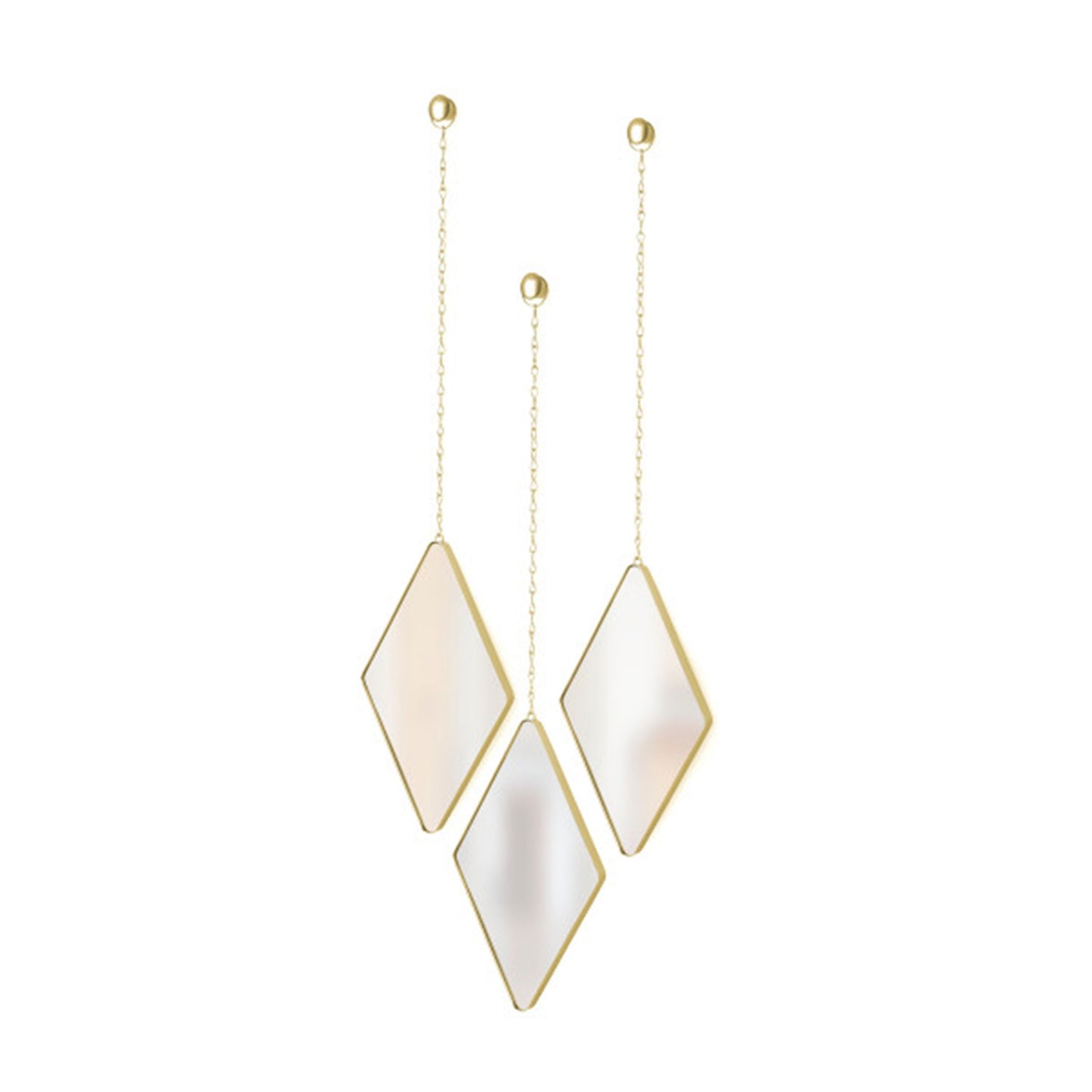 UMBRA DIMA DIAMOND MIRRORS SET OF 3 MATT BRASS - 358777-221