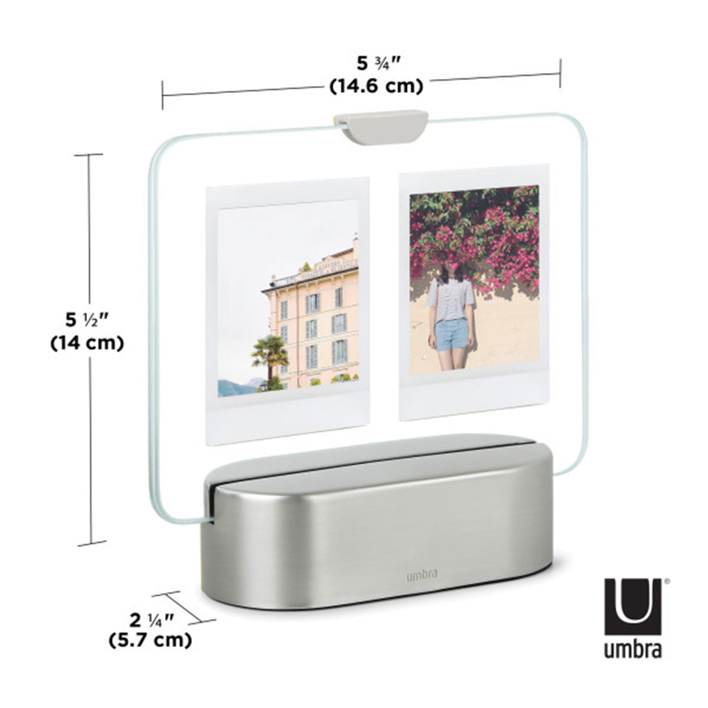 إطار صورة Umbra Glo Led 2X3 نيكل - 1013261-410