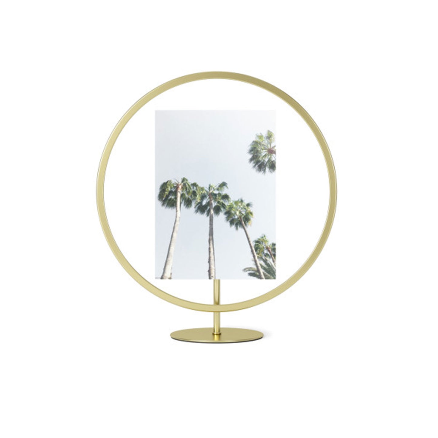 UMBRA INFINITY ROUND PICTURE FRAME 5X7 MATT BRASS - 1012272-221