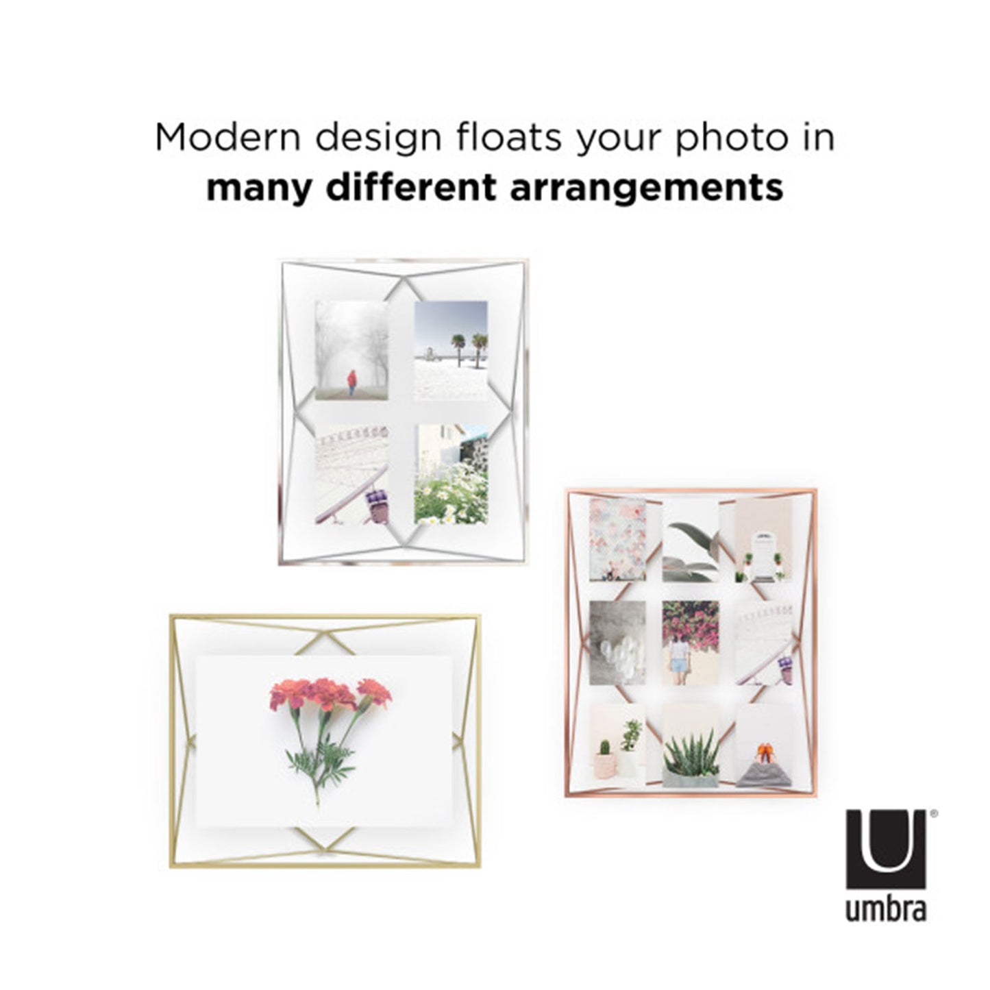 إطار صورة حائط من معرض أومبرا بريزما، مقاس 18×22، نحاسي - 1013500-880