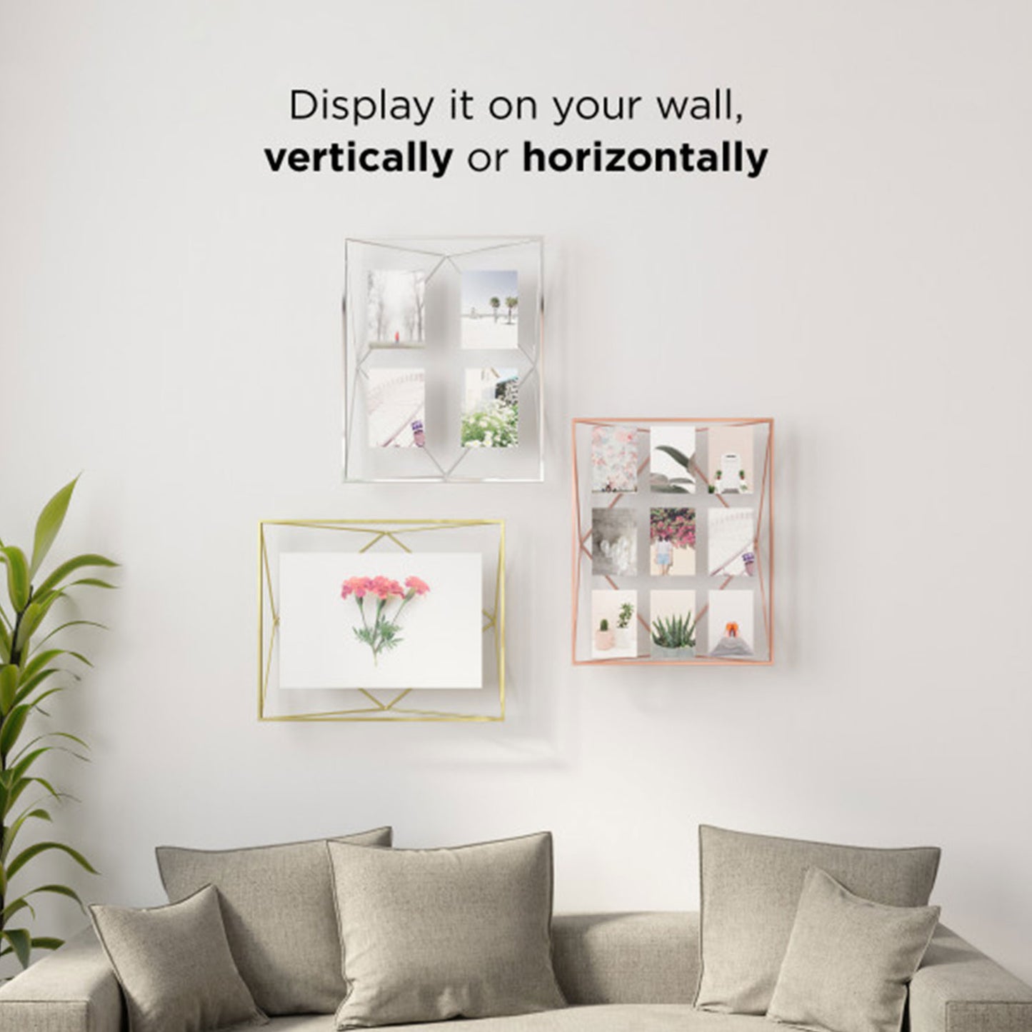 إطار صورة حائط من معرض أومبرا بريزما، مقاس 18×22، نحاسي - 1013500-880