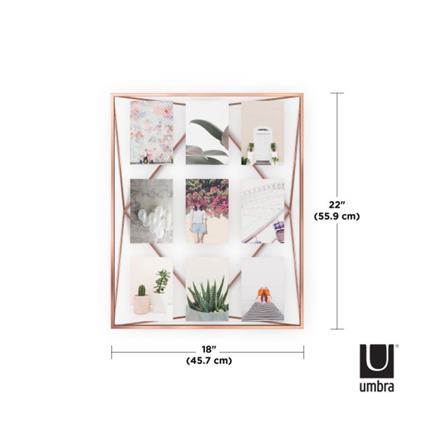 إطار صورة حائط من معرض أومبرا بريزما، مقاس 18×22، نحاسي - 1013500-880