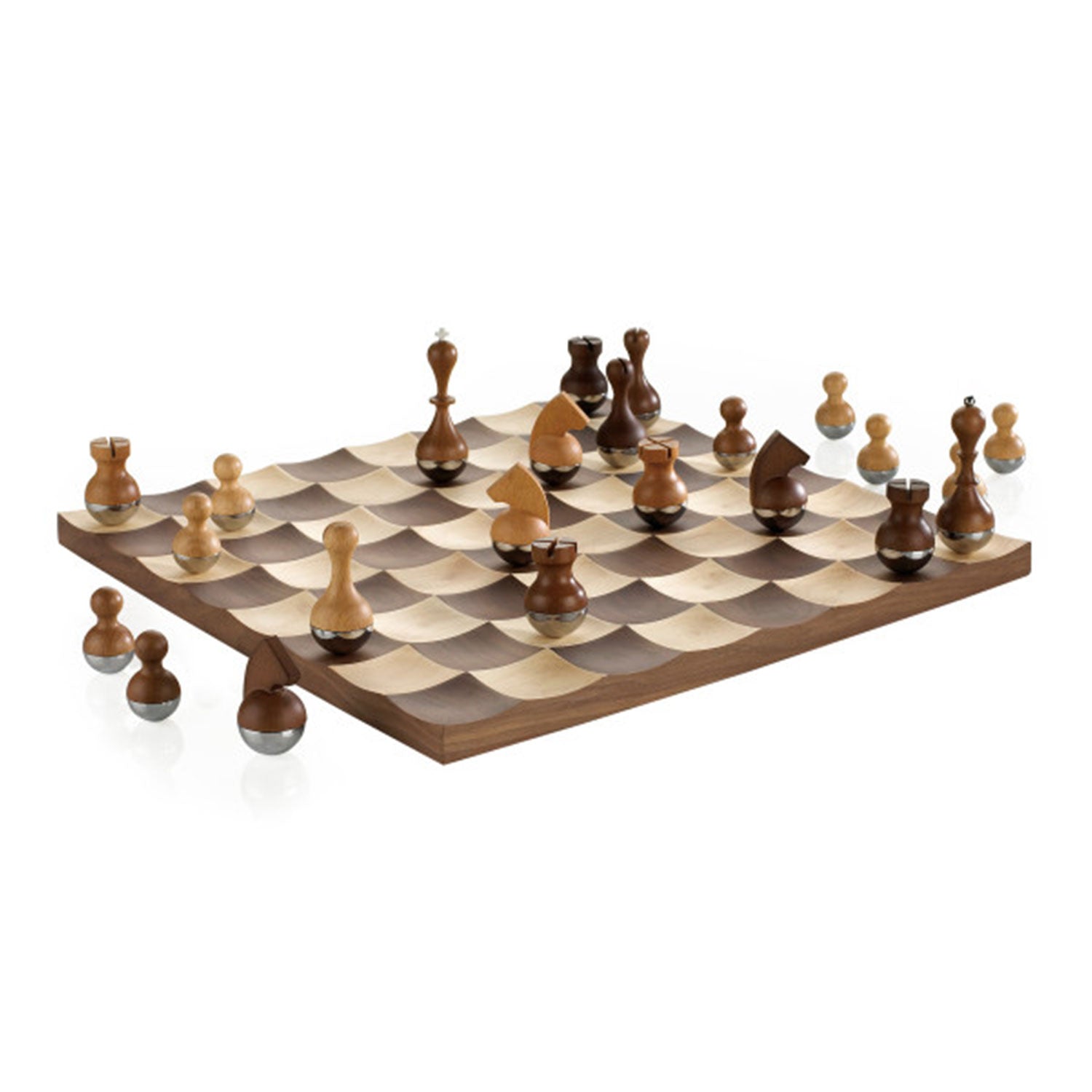 UMBRA WOBBLE CHESS SET WALNUT - 377601-656