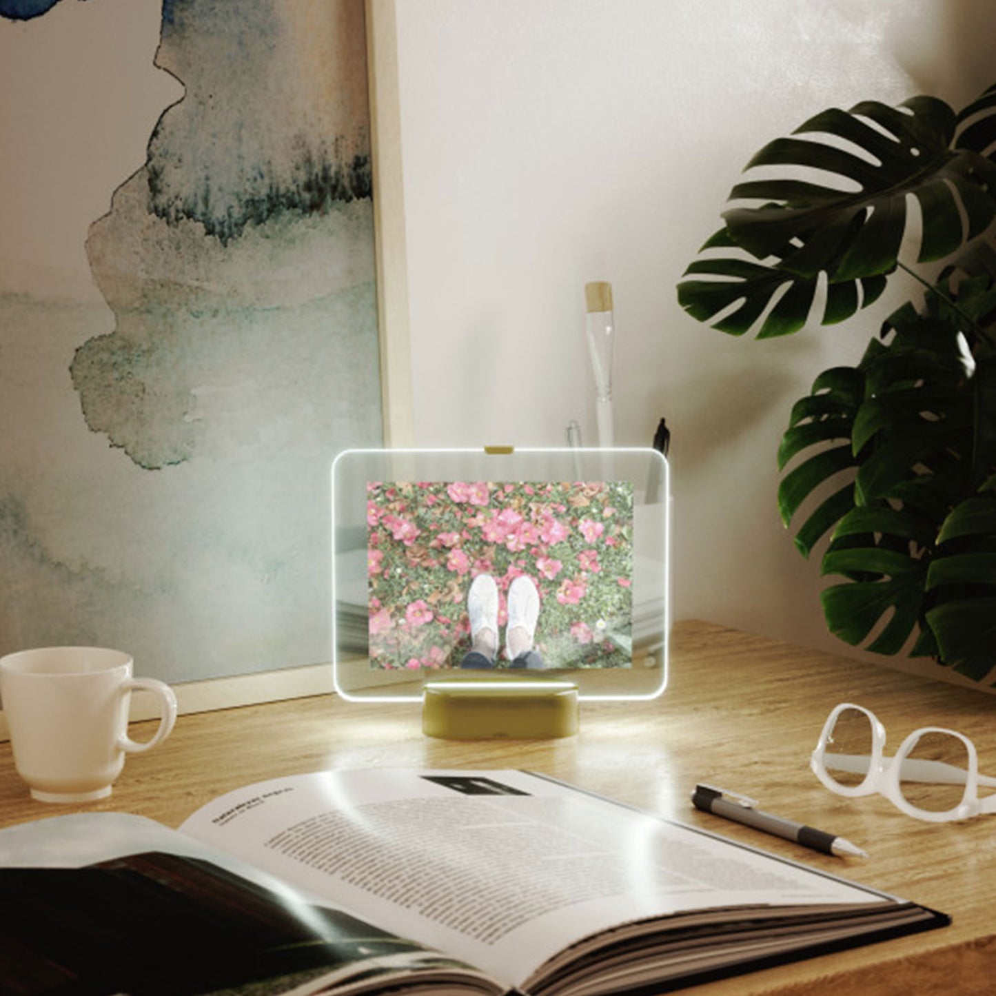 إطار صورة Umbra Glo LED مقاس 5×7 من النحاس غير اللامع - 1010233-221