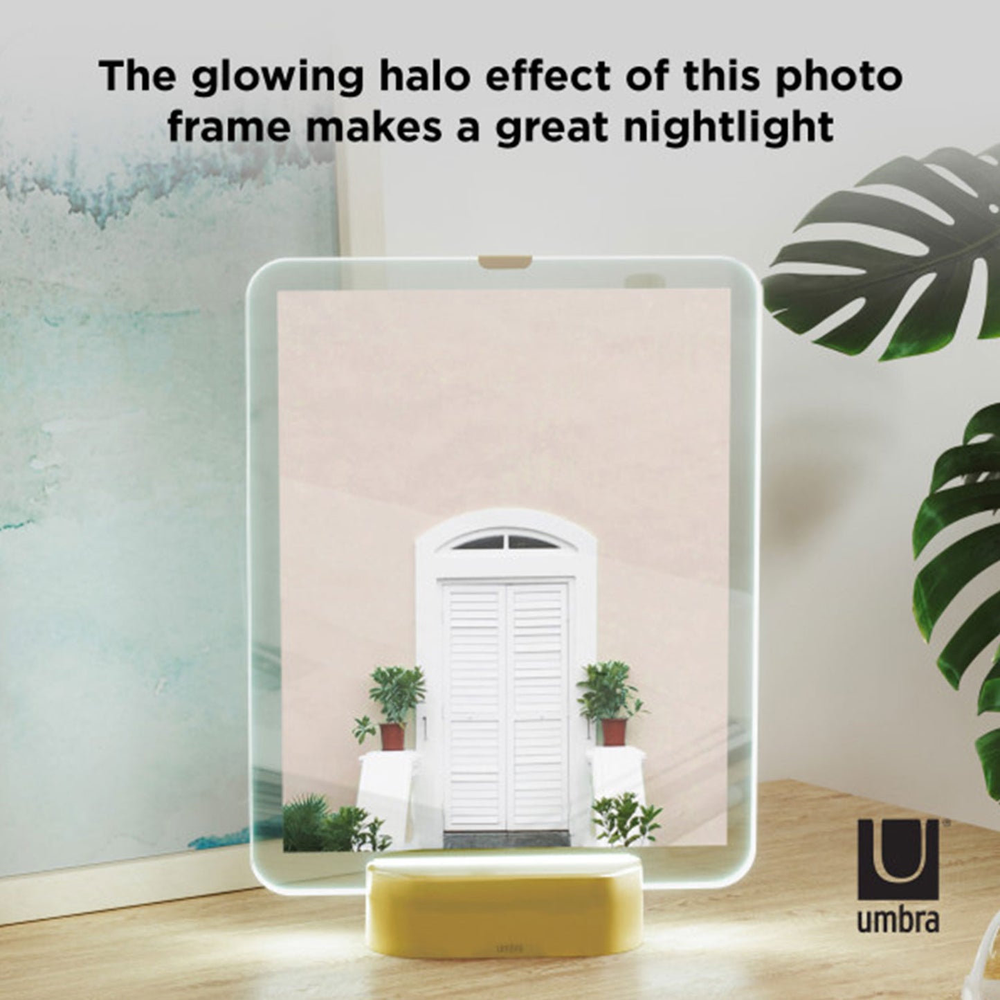 إطار صورة Umbra Glo LED مقاس 8×10 من النحاس غير اللامع - 1011085-221