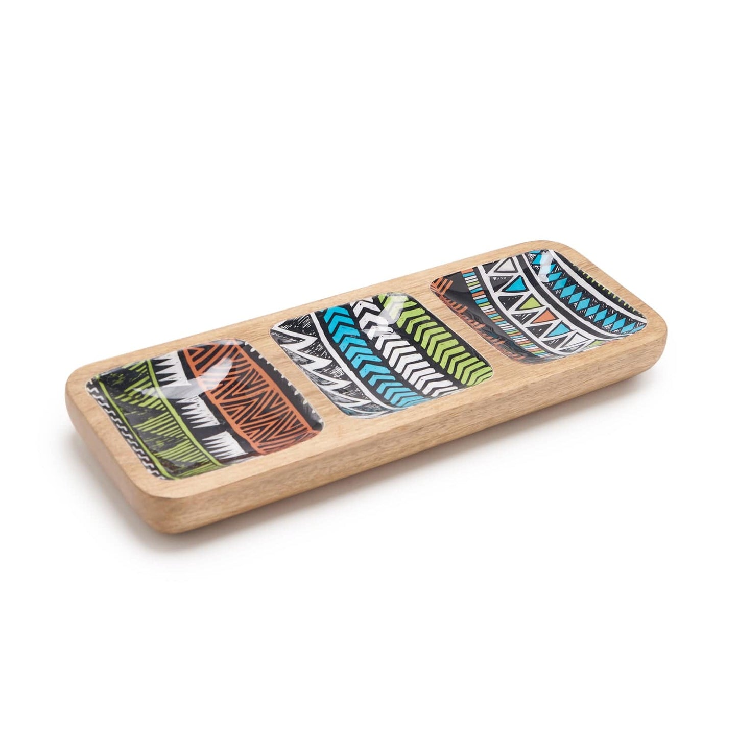 INDRA TRIBAL DISH 3 SECTION 15X5.5 INCHES