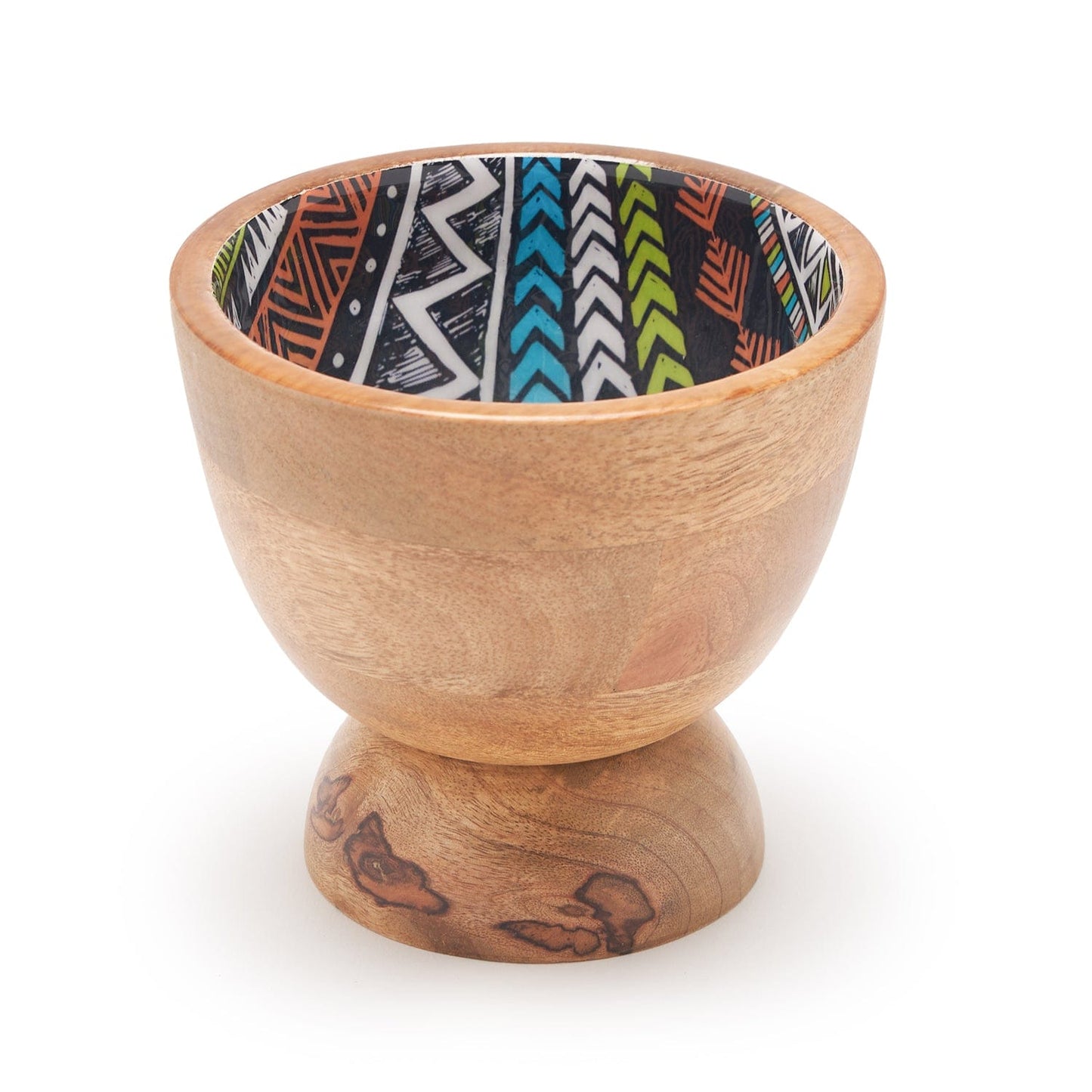 INDRA TRIBAL PEDESTAL PLATTER 6.5X5.5 INCHES