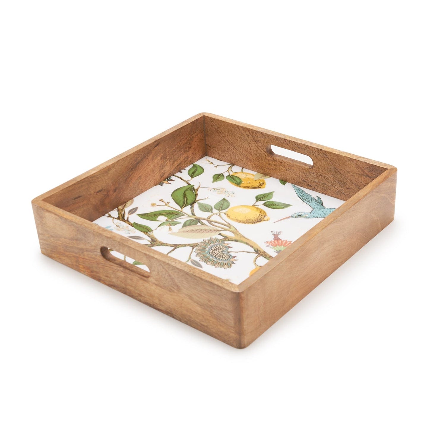 INDRA LEMON SQUARE TRAY 14X14 INCHES