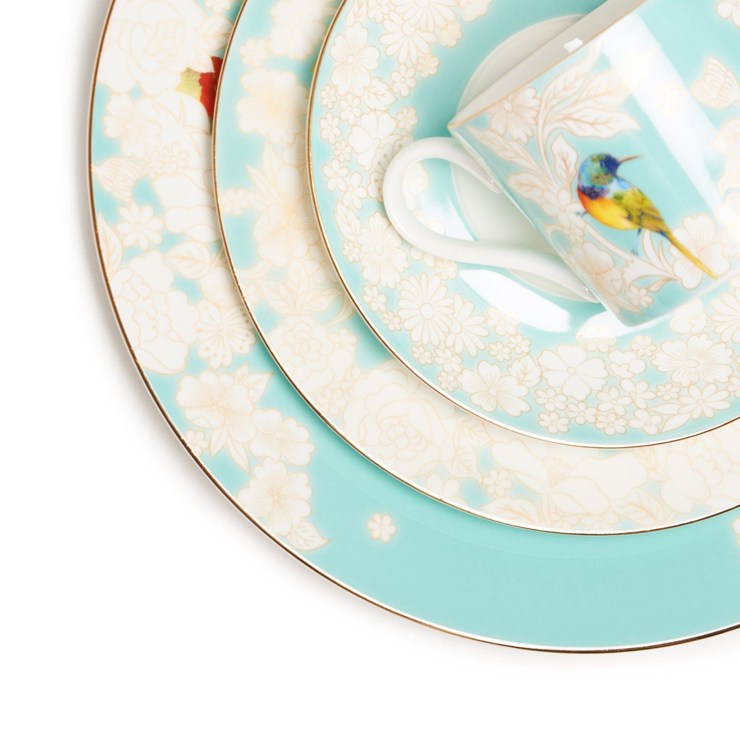 STECHCOL MAUREEN TORQUOISE 85PC DINNER SET