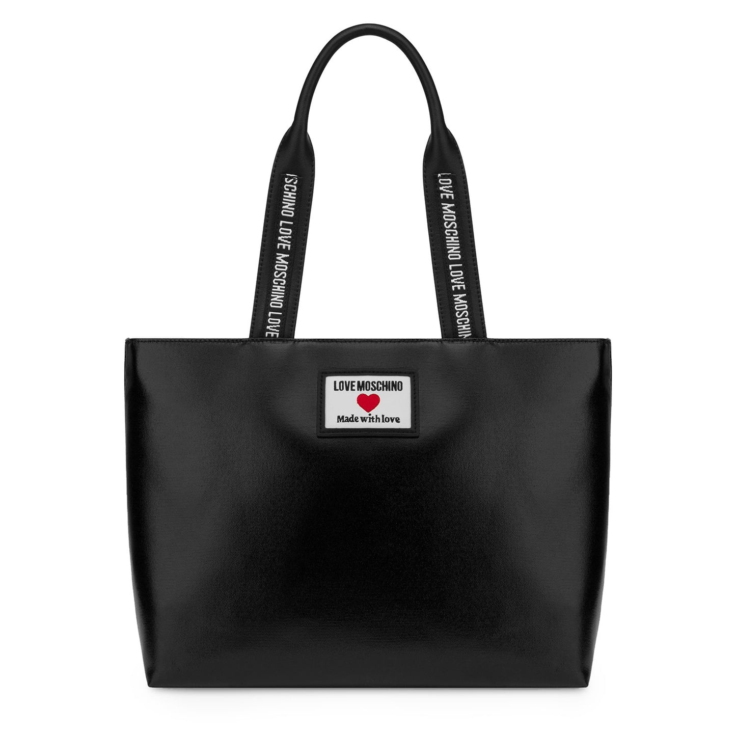 LOVE MOSCHINO SPORTY LABEL SHOPPER BAG BLACK
