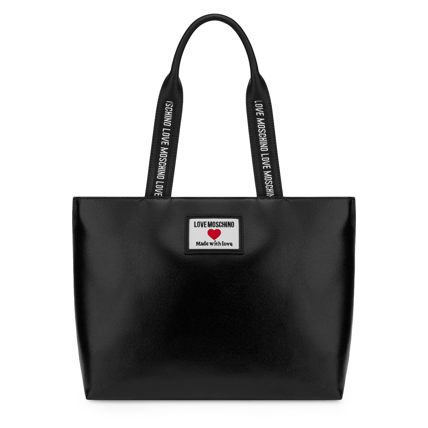 LOVE MOSCHINO SPORTY LABEL SHOPPER BAG BLACK
