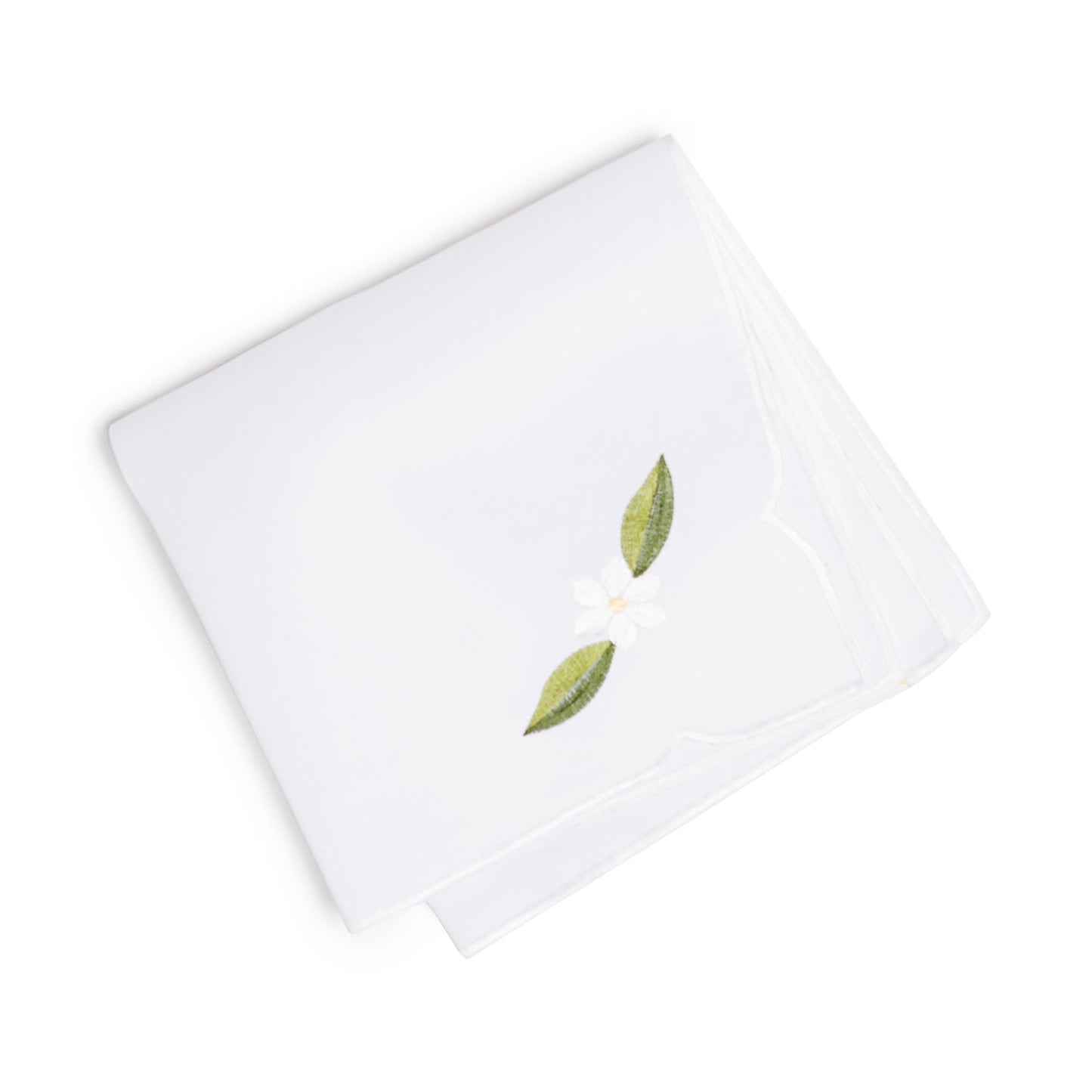 Paramount Green Poly All Over Cutwork Floral Napkin 4Pcs Set