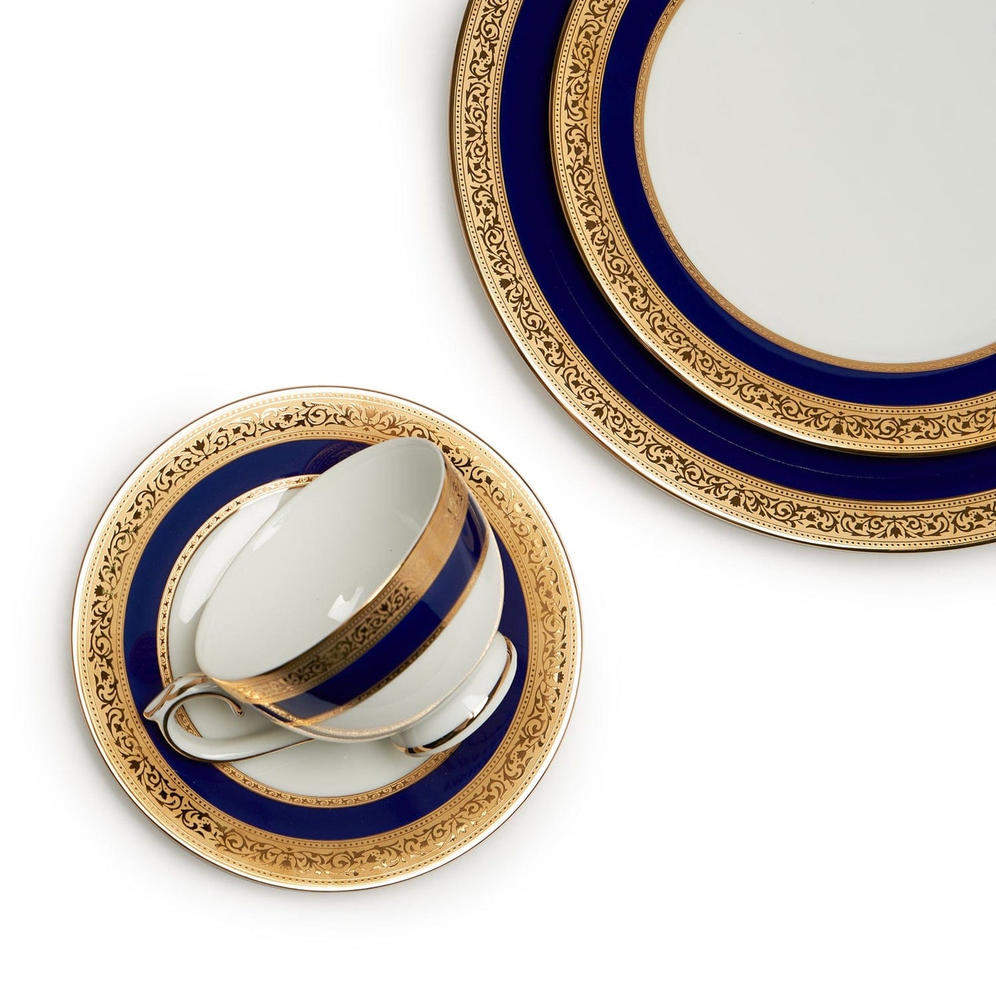 DANKOTUWA VICTORIAN GOLD COBALT 24PC TEA SET