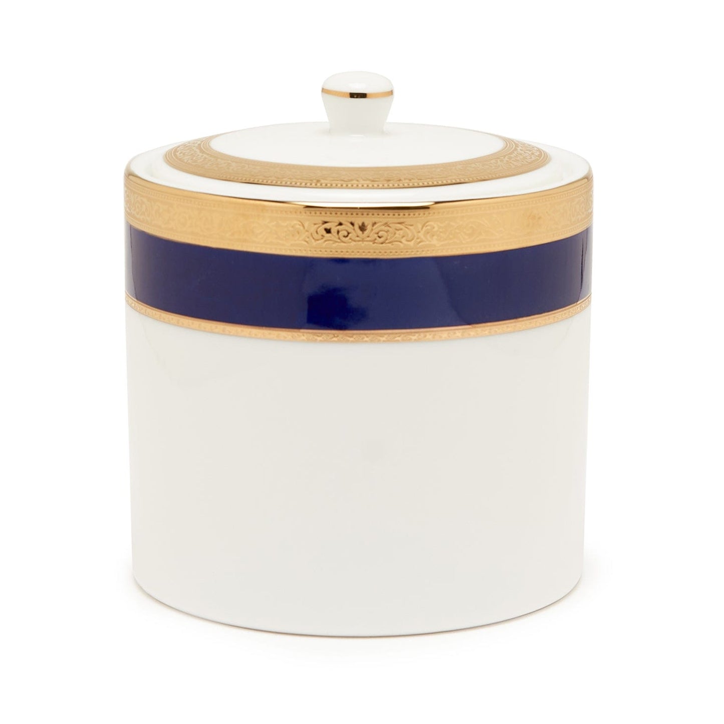DANKOTUWA VICTORIAN GOLD COBALT LID JAR - LARGE