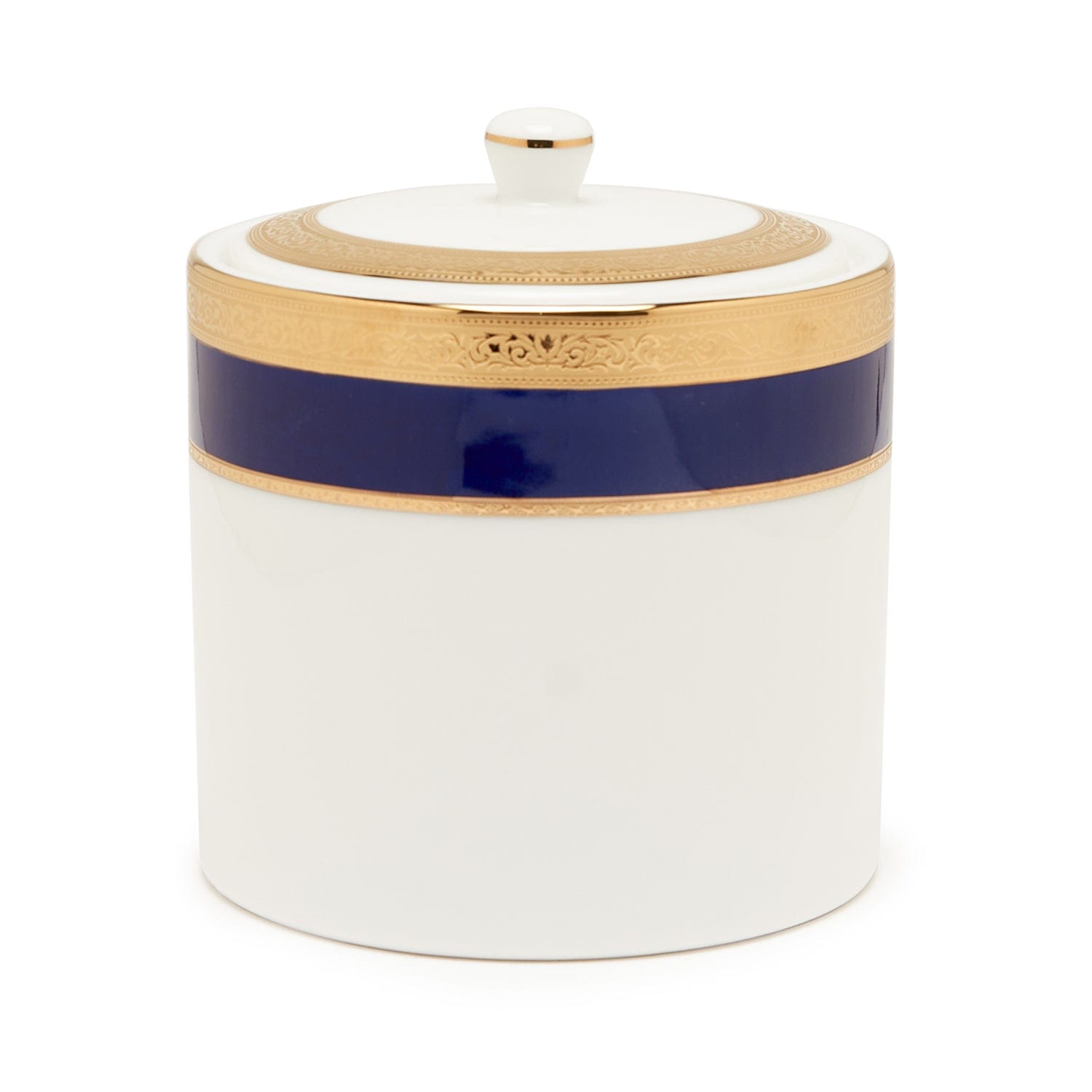 DANKOTUWA VICTORIAN GOLD COBALT LID JAR - LARGE