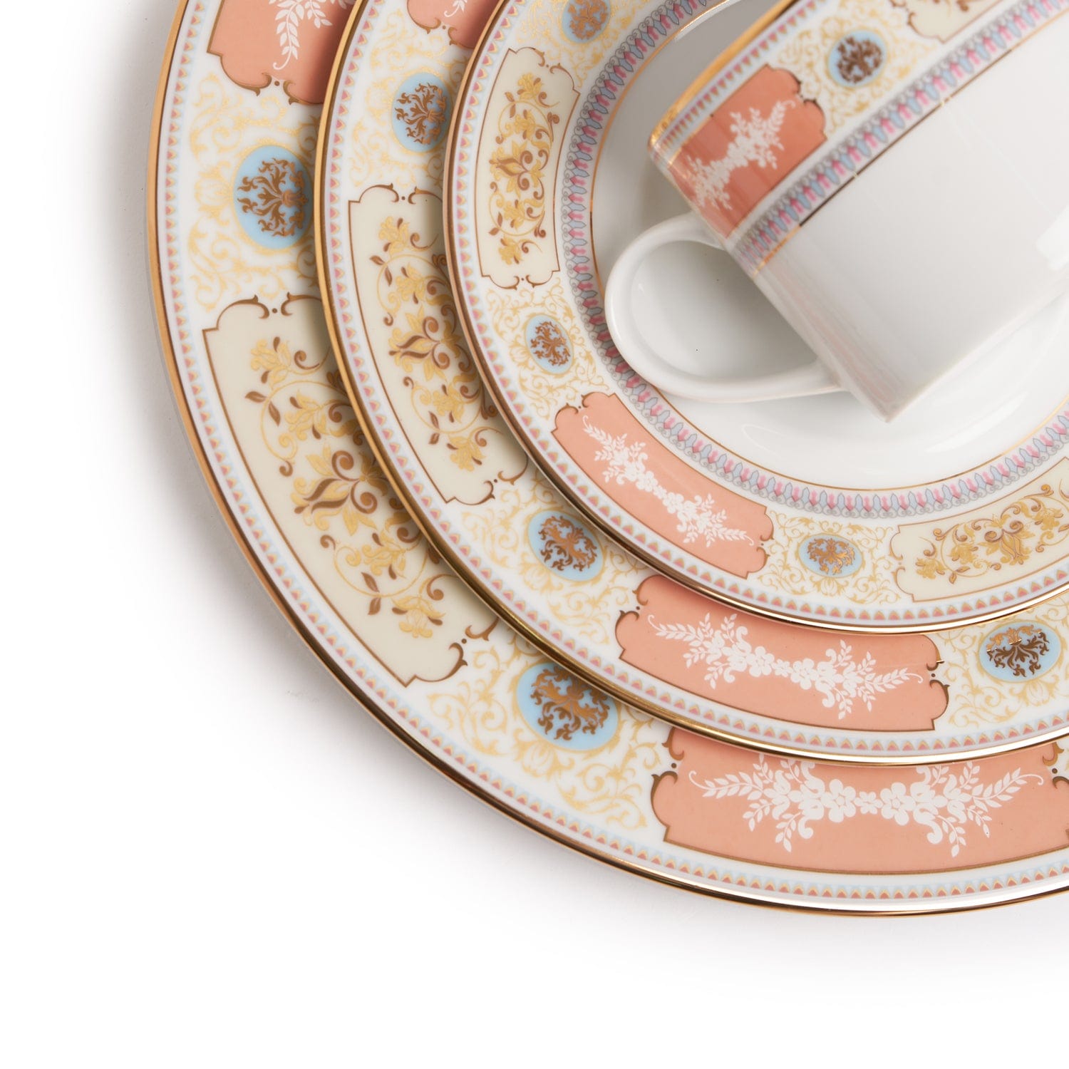DANKOTUWA NEW ROSEMERY PEACH 59PC DINNER SET