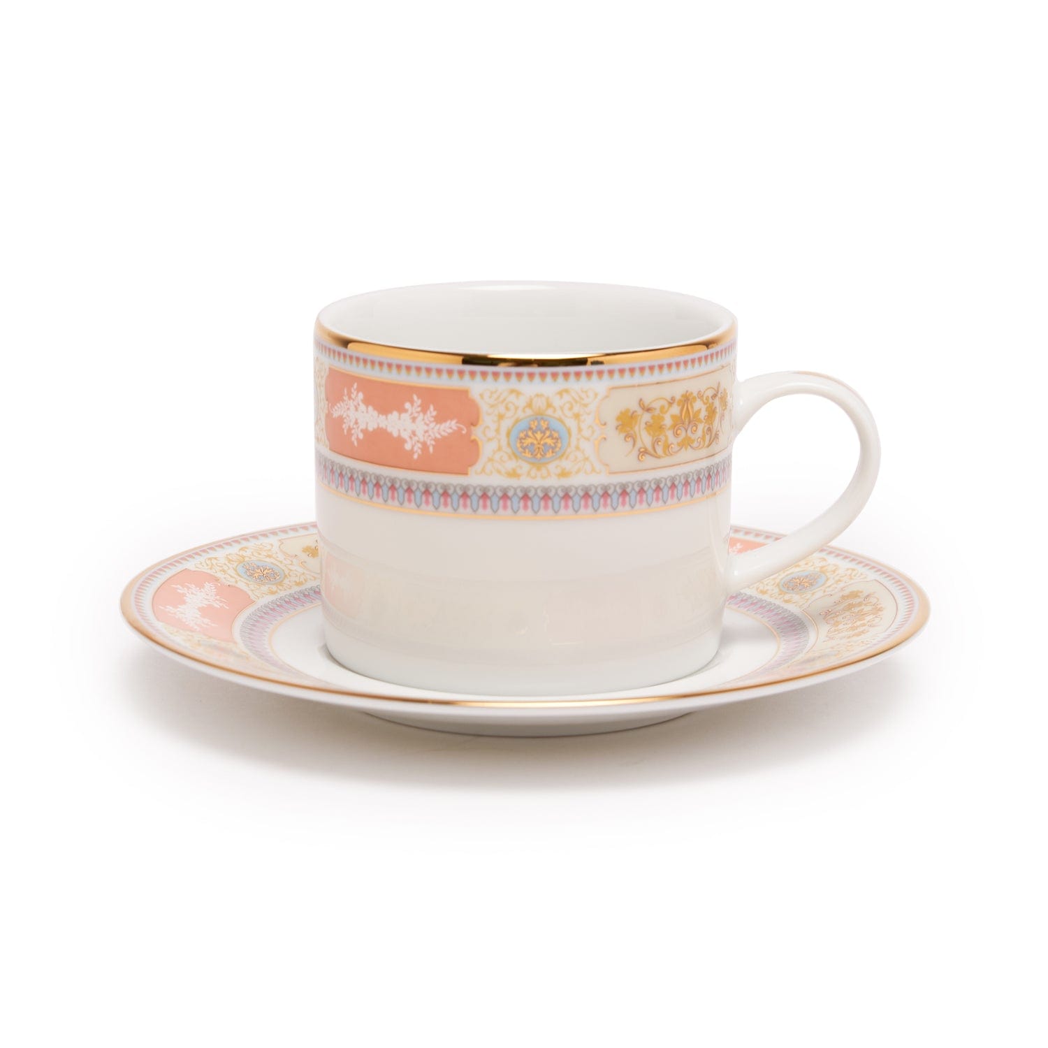 DANKOTUWA NEW ROSEMERY PEACH 6PC TEA CUP AND SAUCER