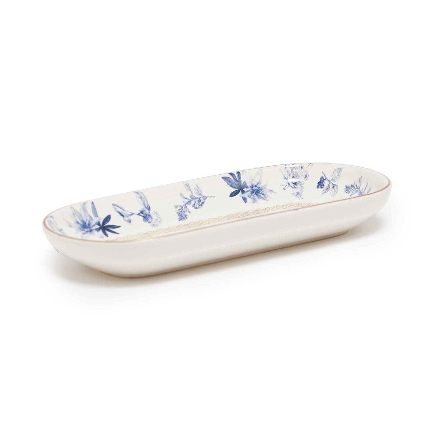 Blue Bird Small Boat Plate Set Of 2 Pcs