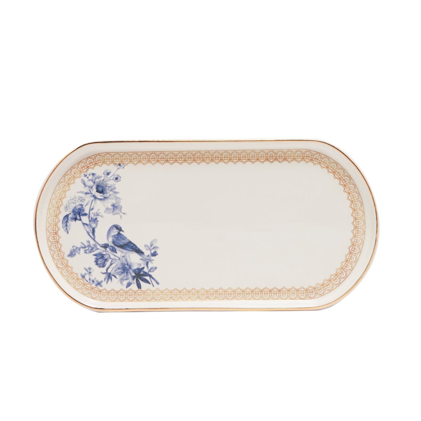 Blue Bird 22 Cm Oval Service Plate Set Of 2 Pcs