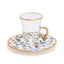 طقم أكواب شاي على شكل فراشة من 6 قطع