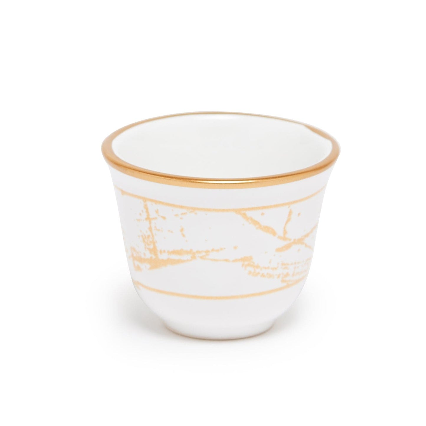 White Marble Gawa Cups Set Of 6 Pcs
