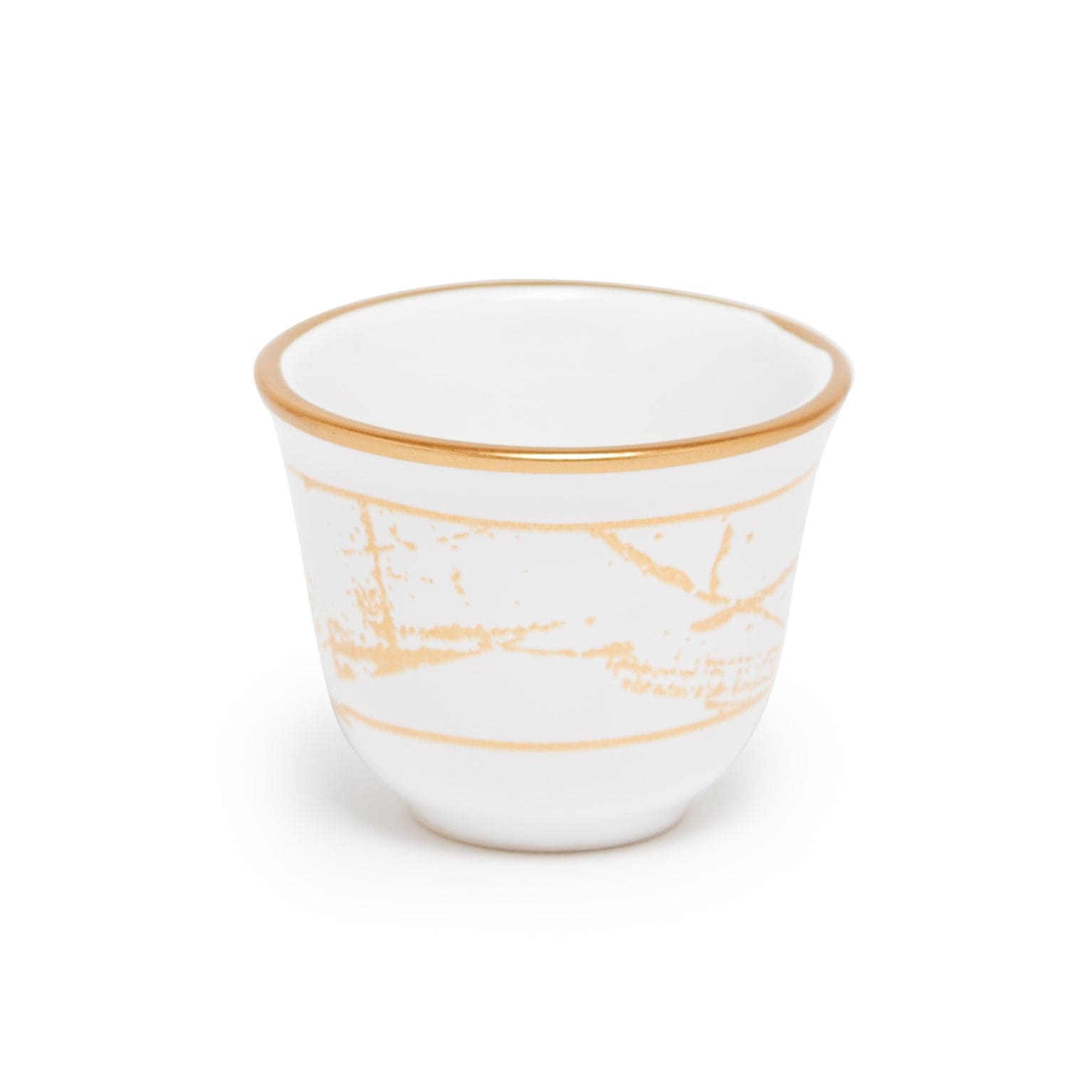 White Marble Gawa Cups Set Of 6 Pcs