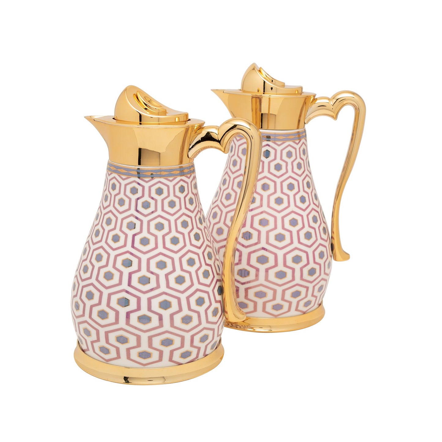 طقم شاي كارمي جولد مع ديكور، ٢٢ قطعة، قارورة - Am9415-S21/058