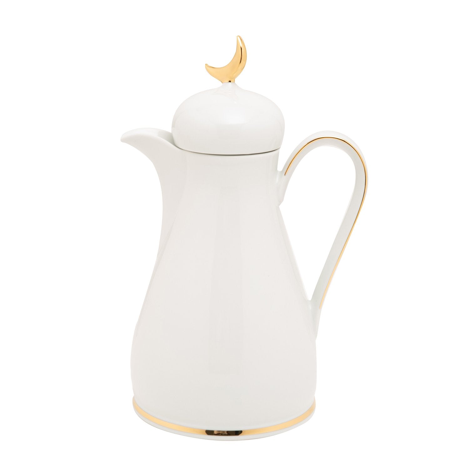 PORC THERMO JUG ARABIA WHT.GOLD LINE