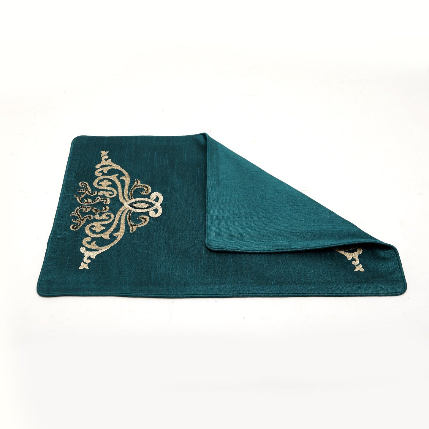 مفرش طاولة بتصميم ديفا ديب من كريتيف، أزرق مخضر/ذهبي، مقاس 33×48 سم - Em-01-18-Pm/33