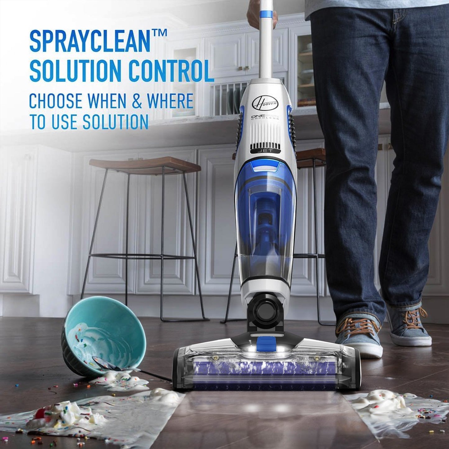 مكنسة كهربائية لاسلكية هوفر Onepwr Floormate Jet - Clhf-Glme
