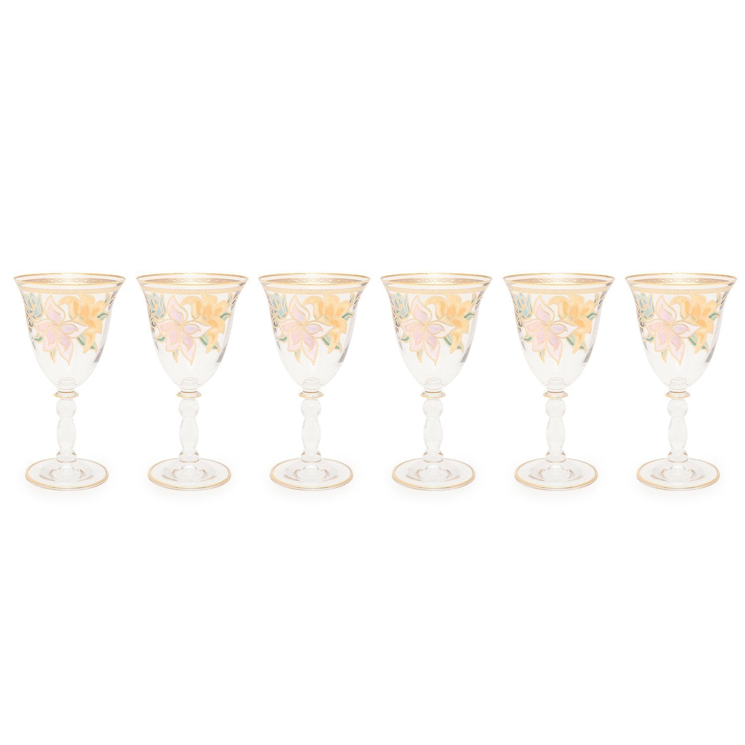 Combi Givy Goblet Set - Gold, 260 ml, Large, 6 Piece - G611Z/96 - Jashanmal Home