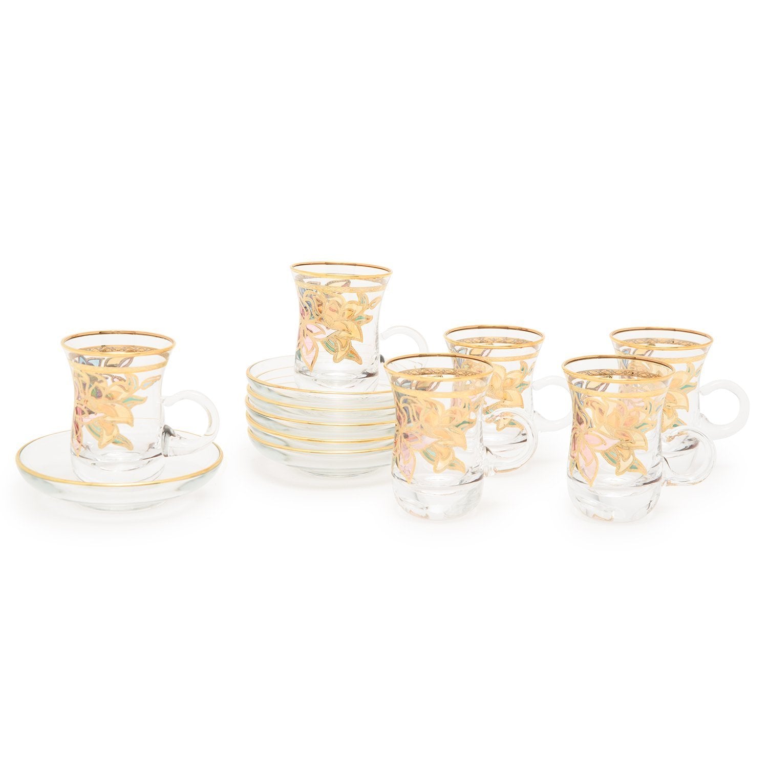 Combi Givy Tea Cup and Saucer Set - Gold - G611Z/35