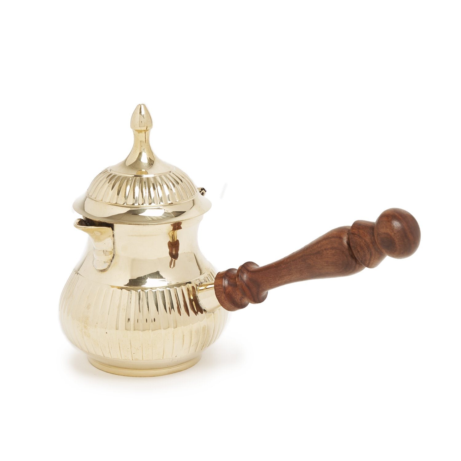 FINE FINISH HANDCRAFT TEA POT W/LID HANDLE SALAIDAR POLISH 