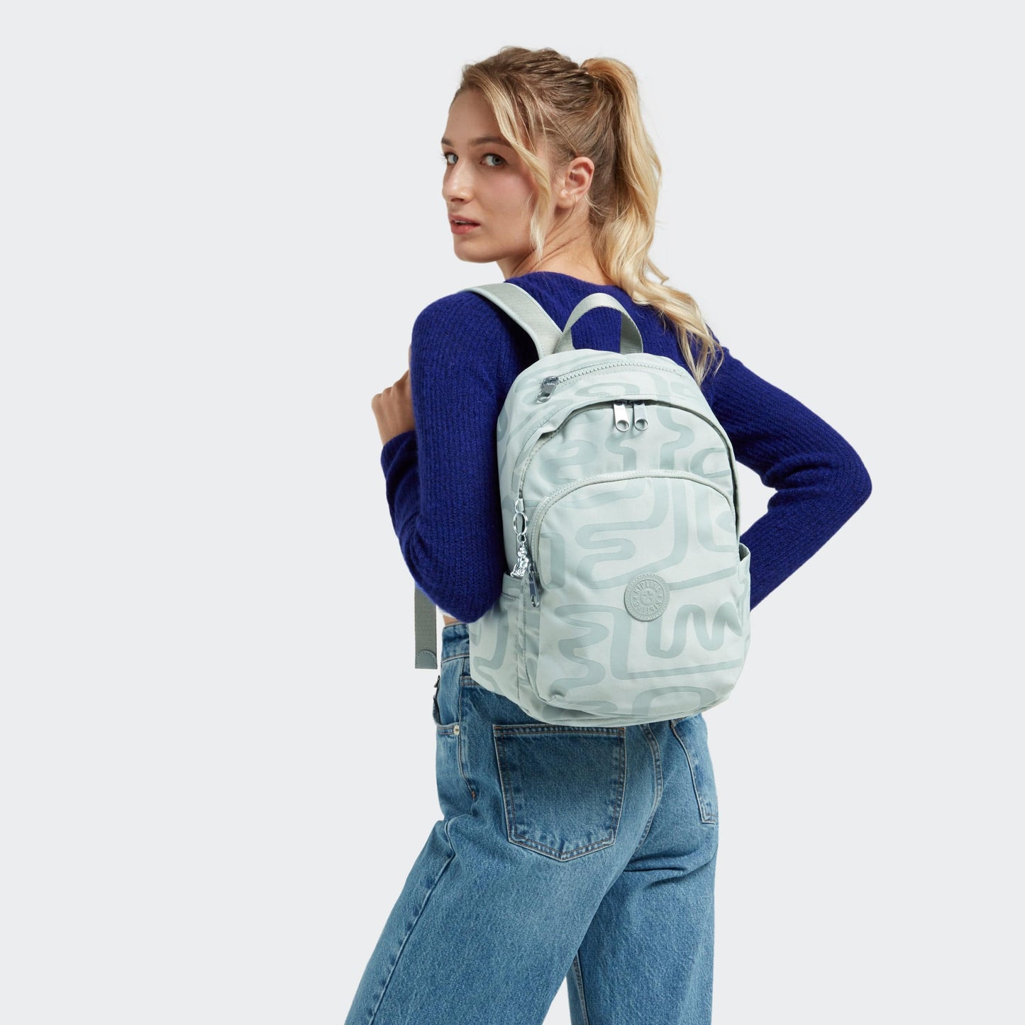 حقيبة ظهر Kipling-Delia-Medium-Doodle Jcq-I3149-6Jm