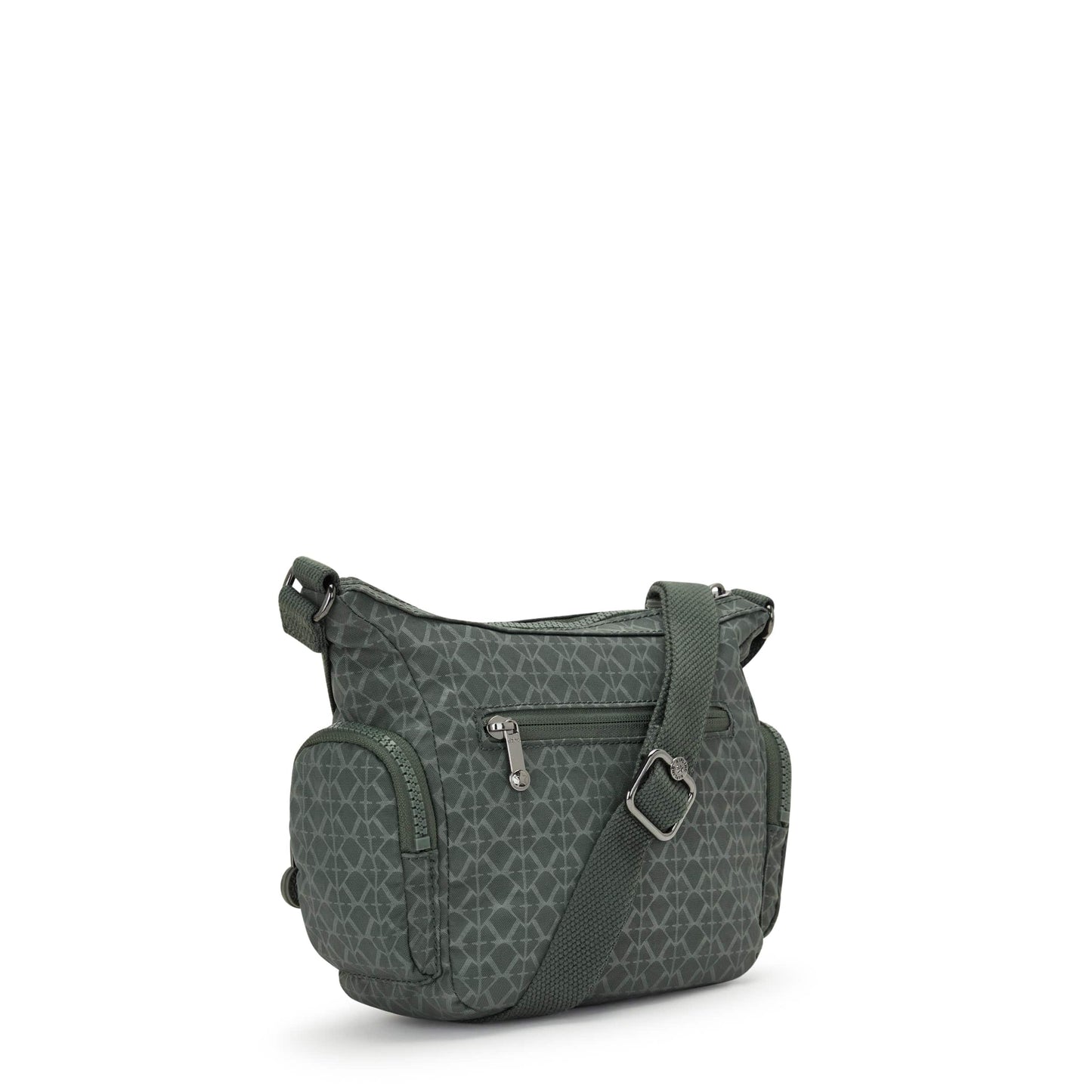 حقيبة كتف صغيرة Kipling-Gabbie صغيرة الحجم بعلامة خضراء منقوشة - I3578-F6C