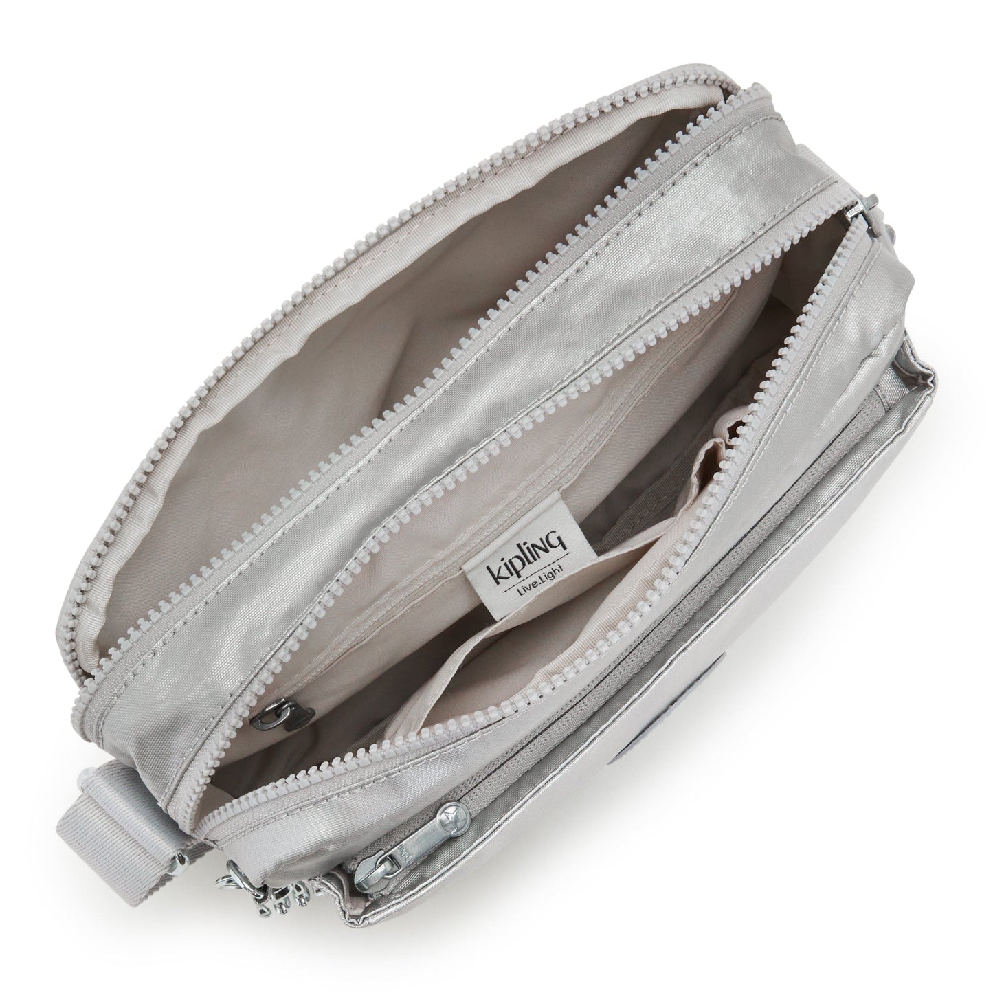 KIPLING-Abanu M-Medium crossbody-Bright Metallic-I6831-QD7
