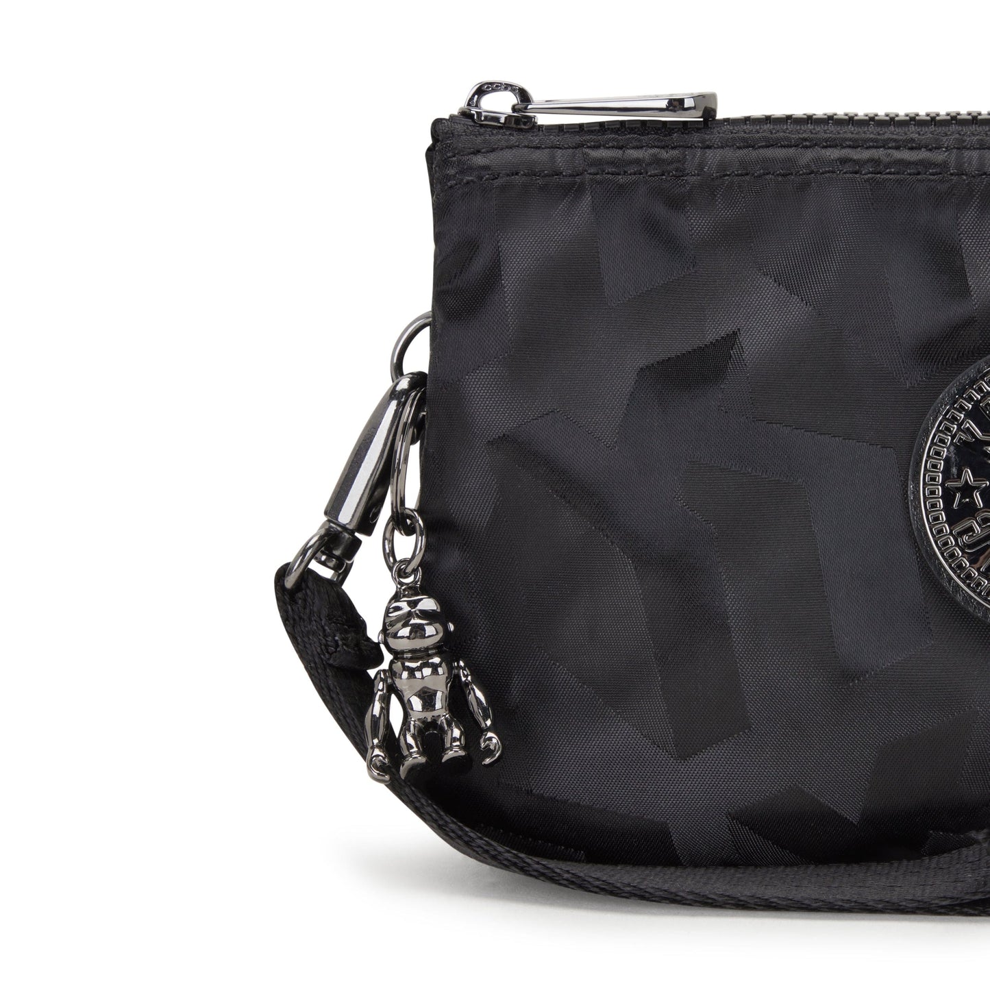 Kipling-Creativity Xl-حقيبة يد كبيرة جدًا (مع سوار)-أسود 3D K Jacquard-I7853-2Nw