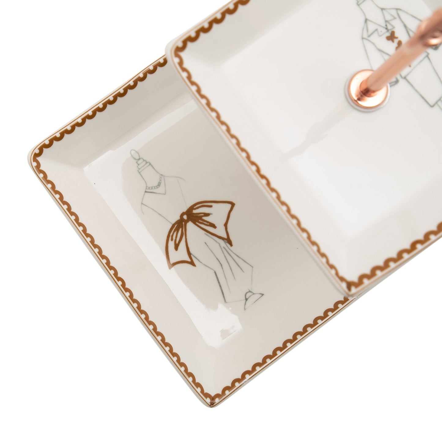 L'atelier FB Dress 2 Levels Square Plate with Holder - TC 4713 015 - Jashanmal Home