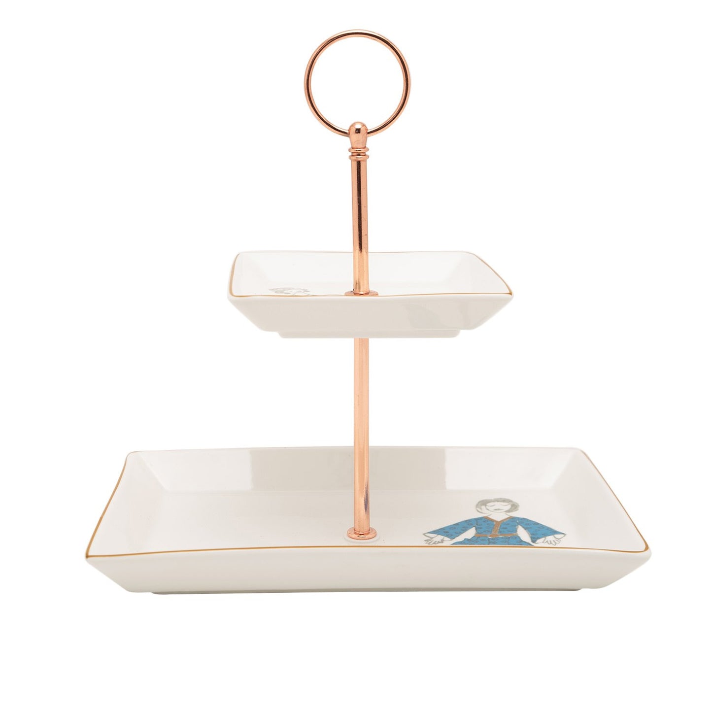 L'atelier FB Party 2 Levels Square Plate with Holder - TC 4714 015 - Jashanmal Home