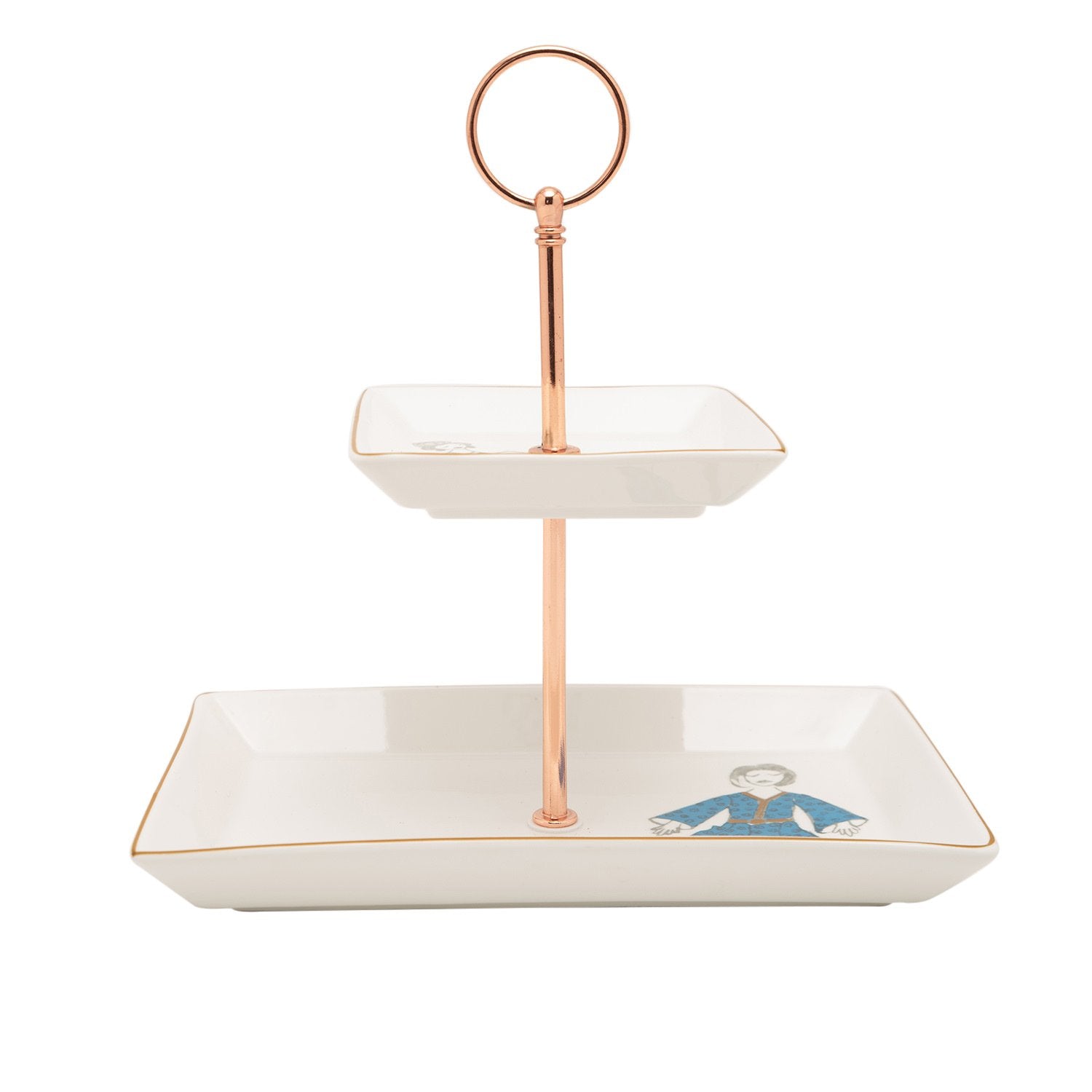 L'atelier FB Party 2 Levels Square Plate with Holder - TC 4714 015 - Jashanmal Home