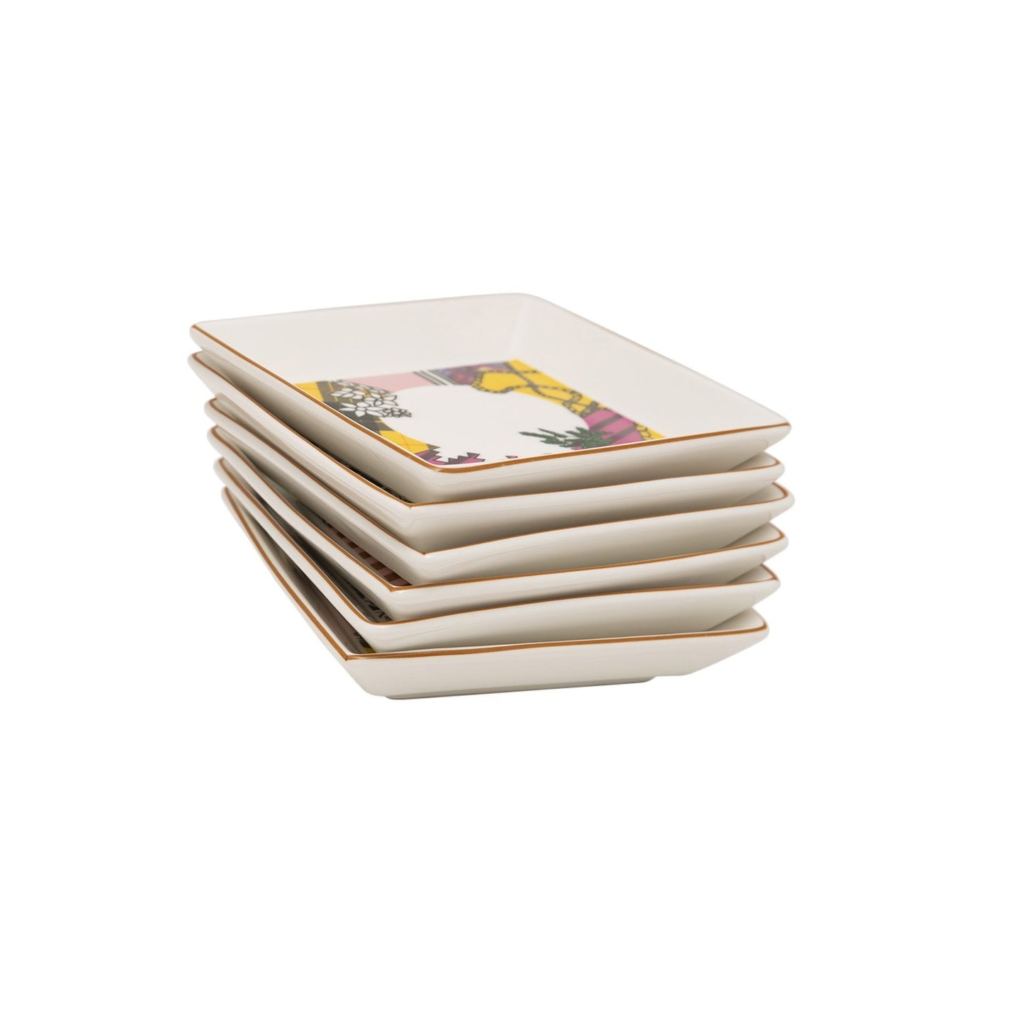 L'atelier FB Design Square Plate Set - 11.4 x 11.4 cm, 6 Pieces - TC 4719 014 - Jashanmal Home