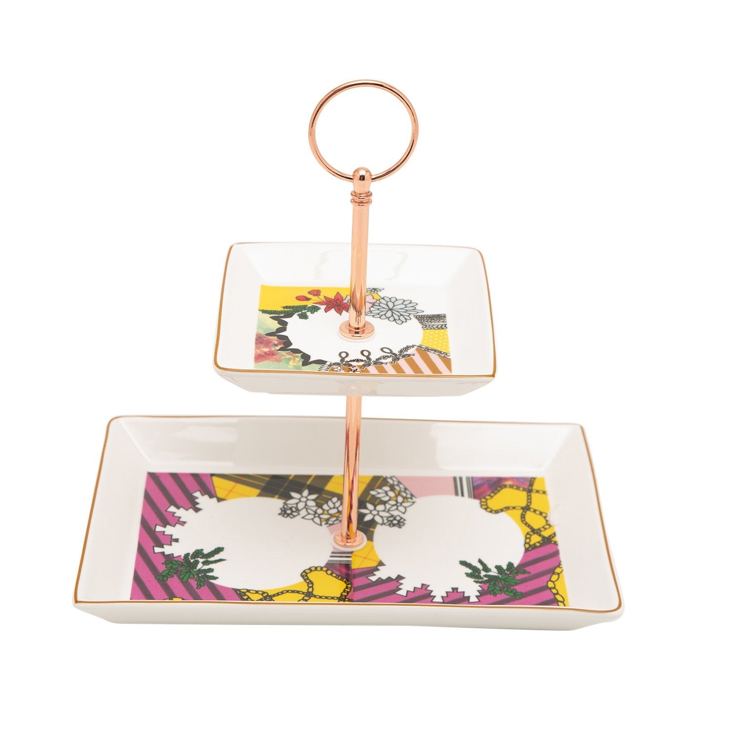 L'atelier FB Design 2 Levels Square Plate with Holder - TC 4719 015 - Jashanmal Home