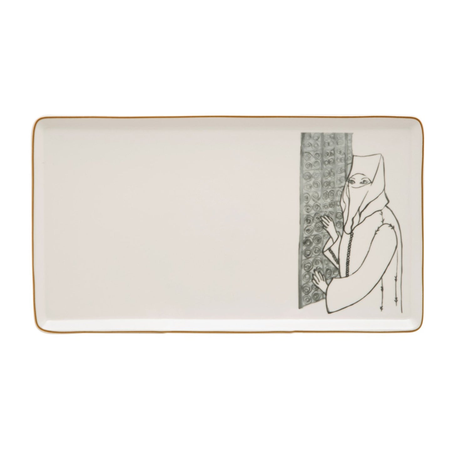 L'atelier FB Zaman Rectangular Plate - 27.8 x 15.1 cm - TC 4712 012 - Jashanmal Home