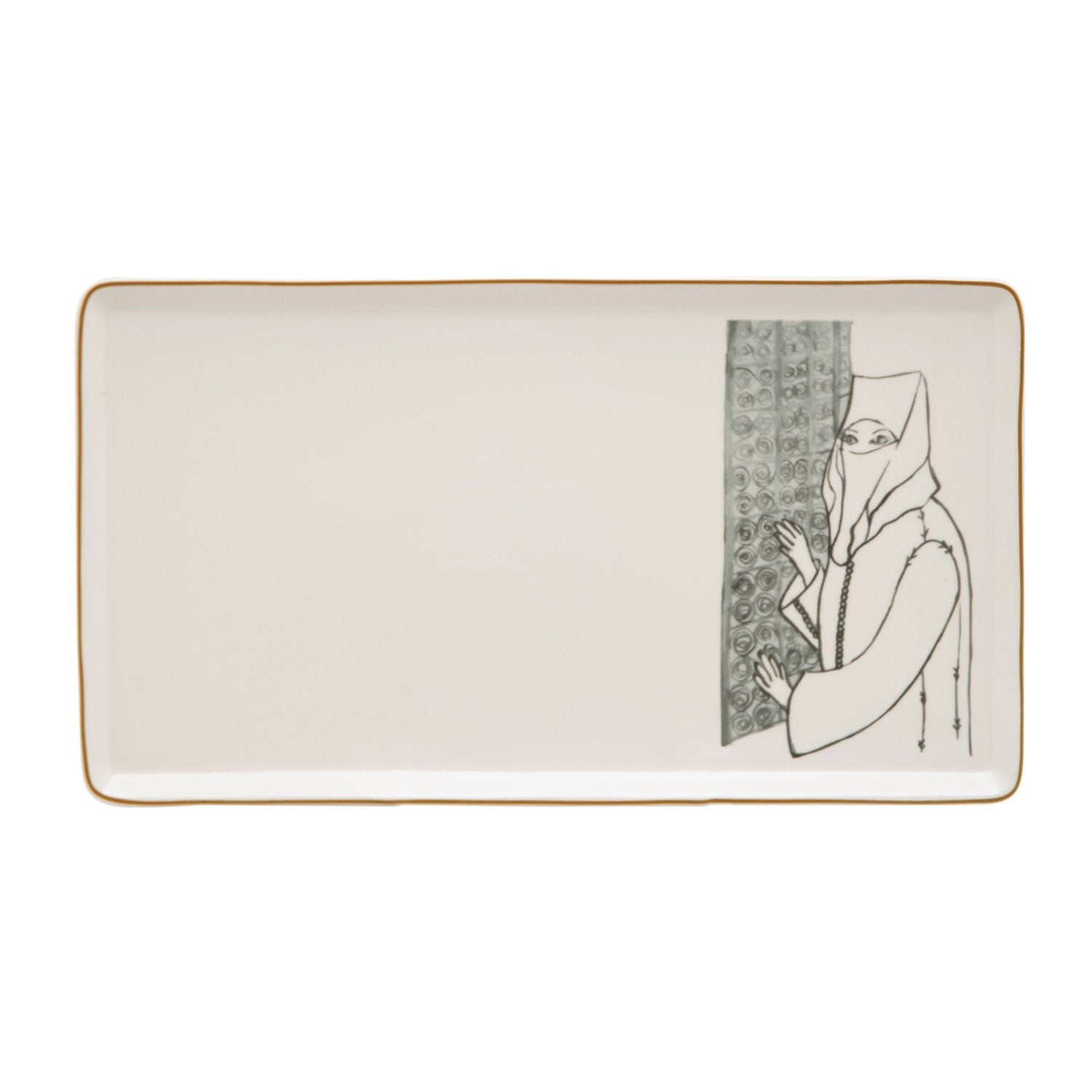 L'atelier FB Zaman Rectangular Plate - 27.8 x 15.1 cm - TC 4712 012 - Jashanmal Home