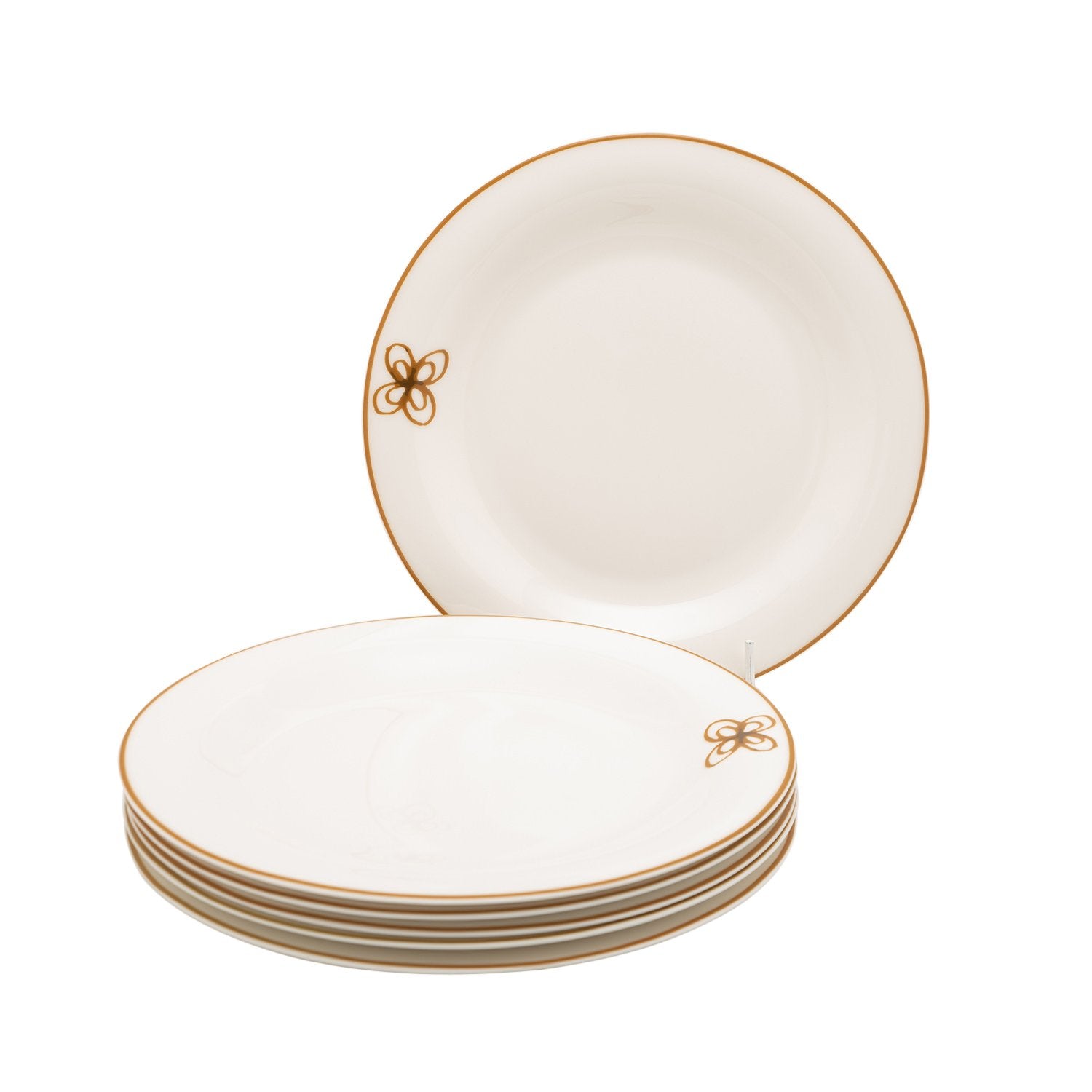 L'atelier FB Embroidery Coupe Shape Dinner Plate Set - 26.5 x 26.5 cm, 6 Pieces - TC 4715 010 - Jashanmal Home