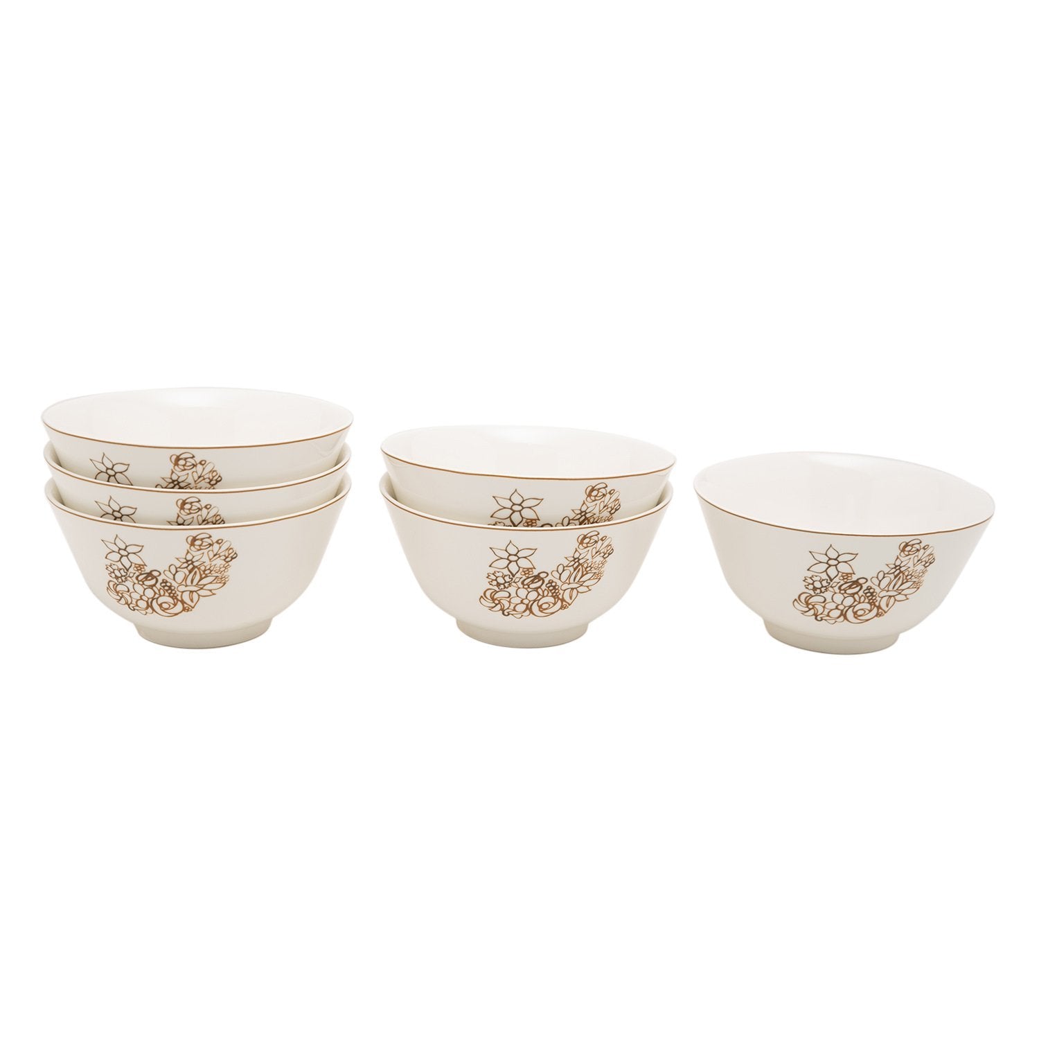 L'atelier FB Embroidery Bowl Set - 12.8 x 6.8 cm, 6 Pieces - TC 4715 014 - Jashanmal Home